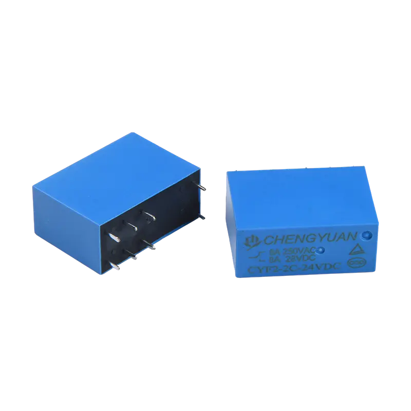 CYF2-rele, DPDT-rele, JQX-14F, 5A 250 VAC rele, 8A rele, 8PIN PCB 0,54 W rele.14F tehorele